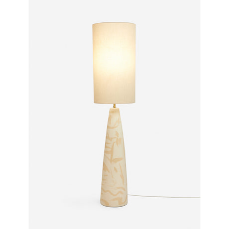 MADE.COM Cream Vince Ceramic Floor Lamp