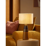 MADE.COM Brown Glaze Vince Ceramic Table Lamp