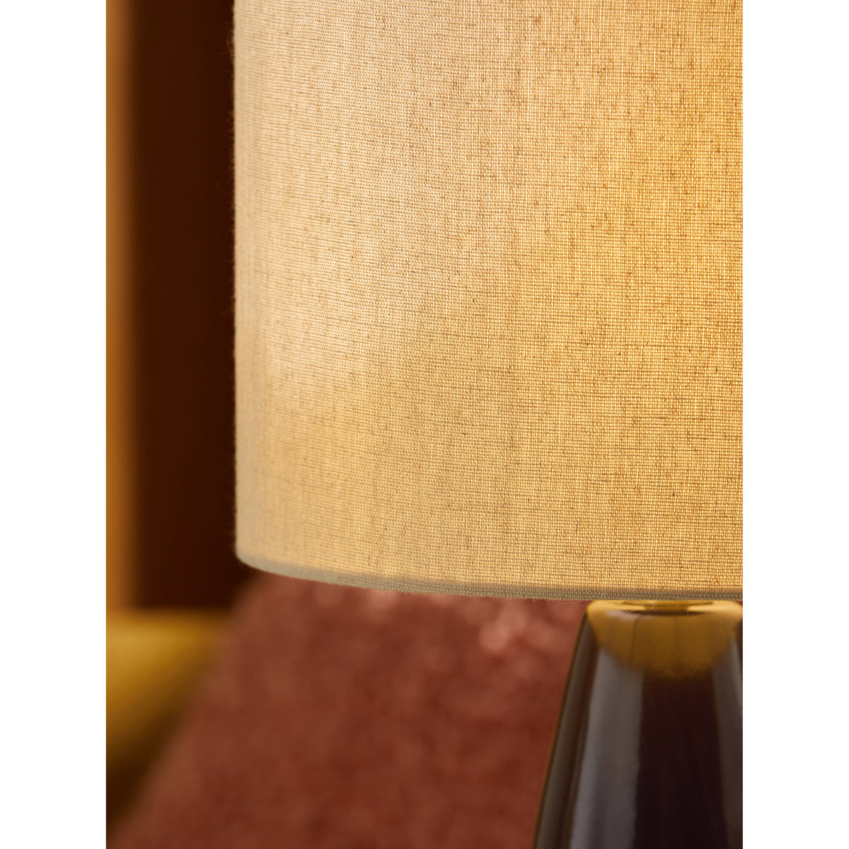 MADE.COM Brown Glaze Vince Ceramic Table Lamp