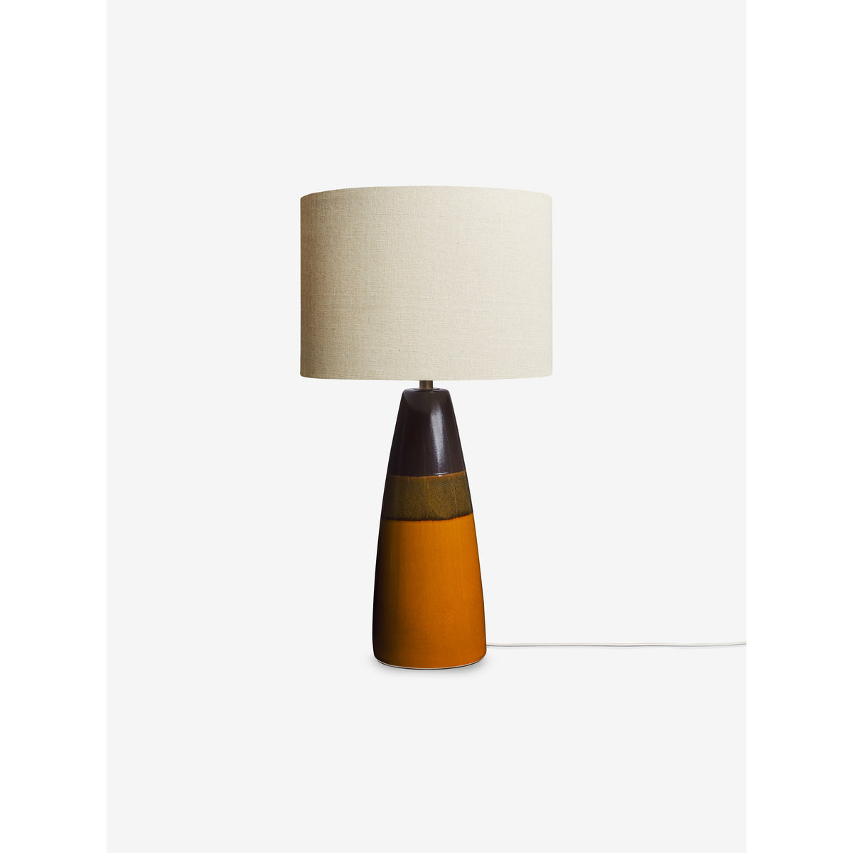 MADE.COM Brown Glaze Vince Ceramic Table Lamp