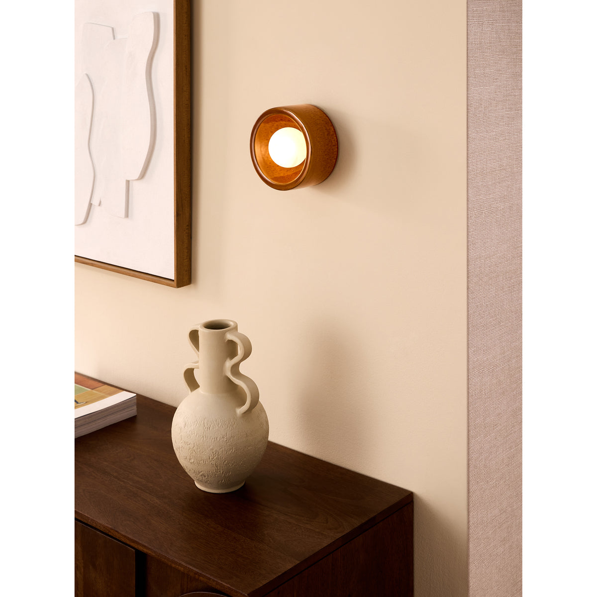 MADE.COM Brown Mavi Ceramic Wall Light