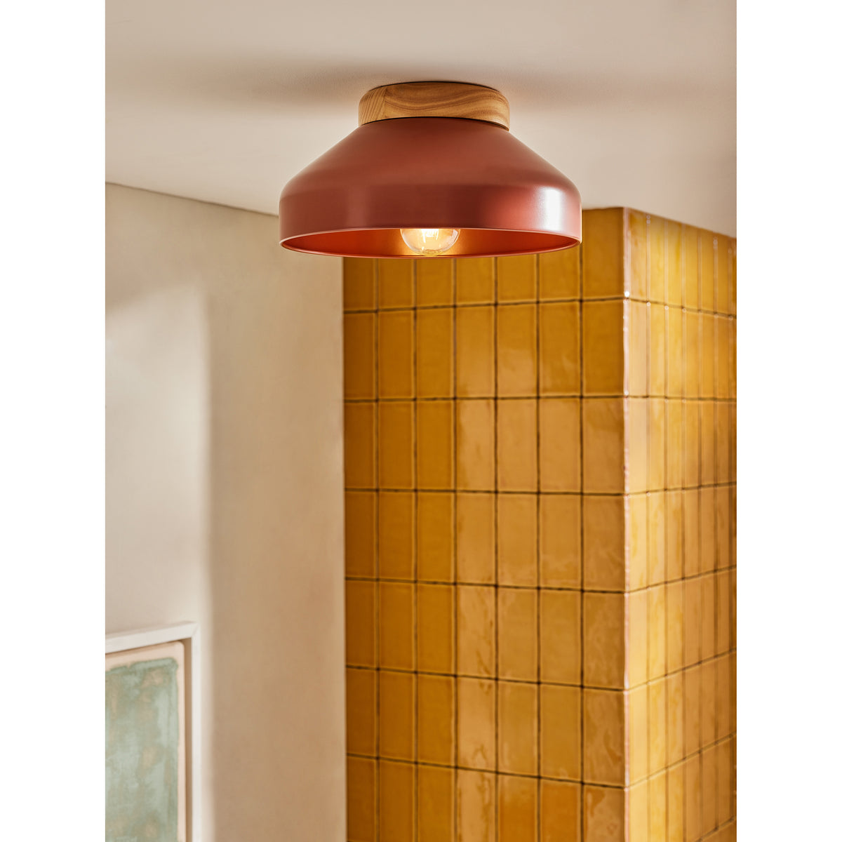 MADE.COM Terracotta Albert Flush Fitting Ceiling Light