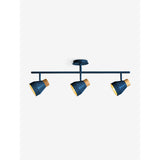MADE.COM Navy Albert 3 Light Linear Pendant Bar Ceiling Light