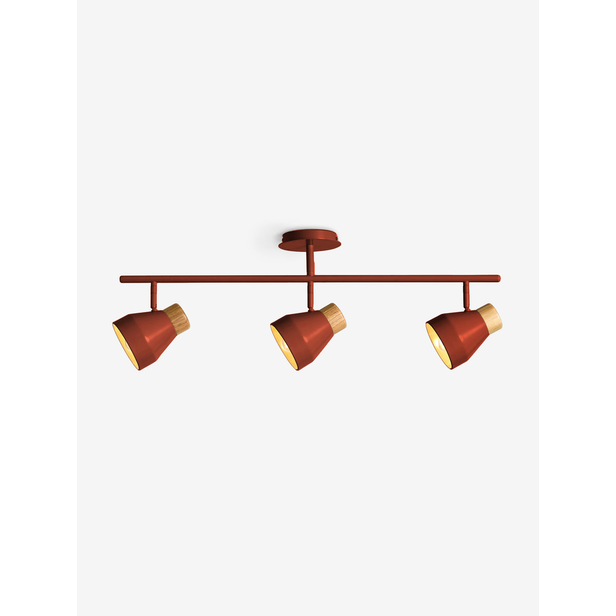MADE.COM Terracotta Albert 3 Light Linear Pendant Bar Ceiling Light