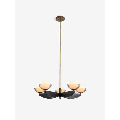 MADE.COM Black Wood Large Layla Ceiling Light