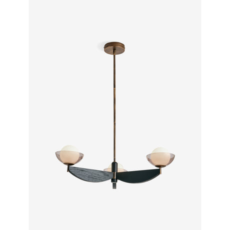 MADE.COM Black Wood Small Layla Ceiling Light