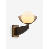 MADE.COM Black Wood Layla Wall Light