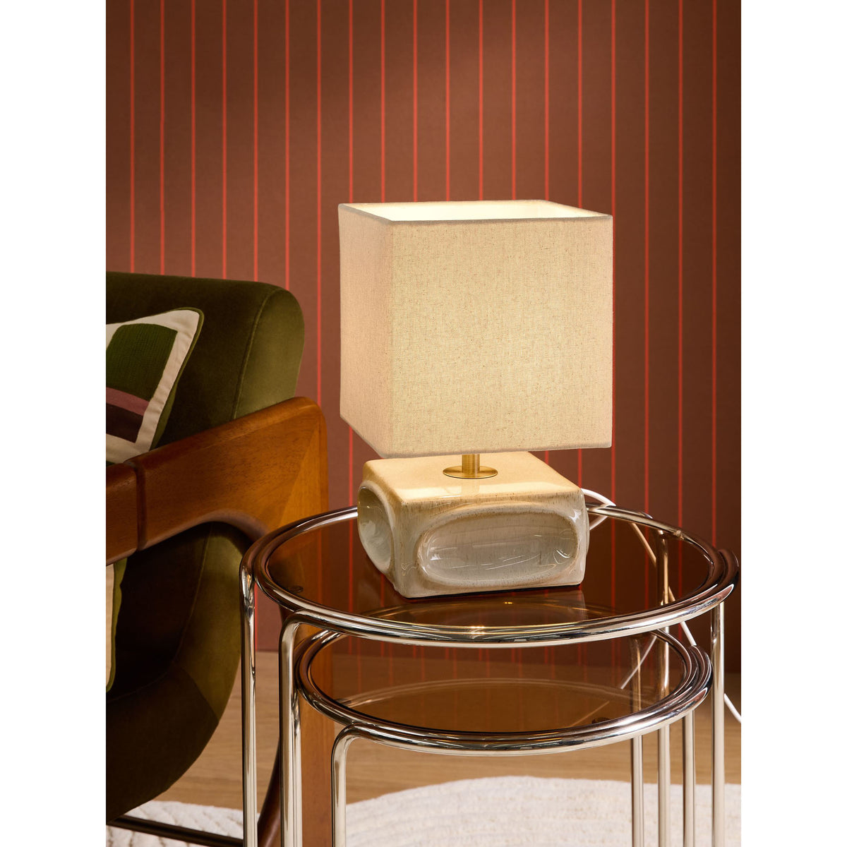MADE.COM Cream Nell Ceramic Table Lamp