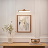 Endon Kas Rechargeable Picture Light Warm brass plate & frosted pc