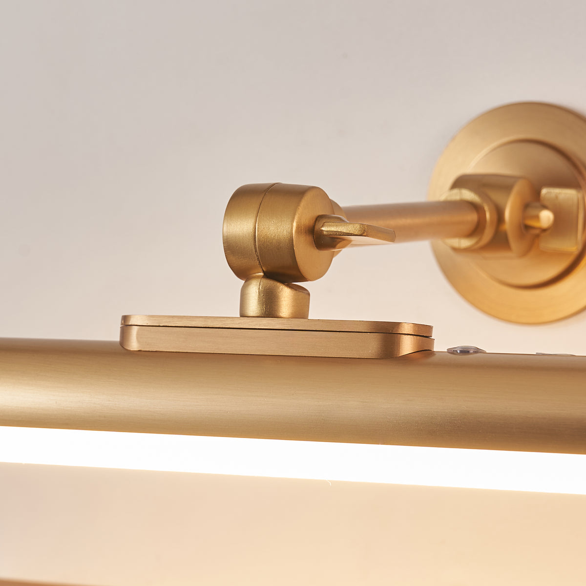 Endon Kas Rechargeable Picture Light Warm brass plate & frosted pc