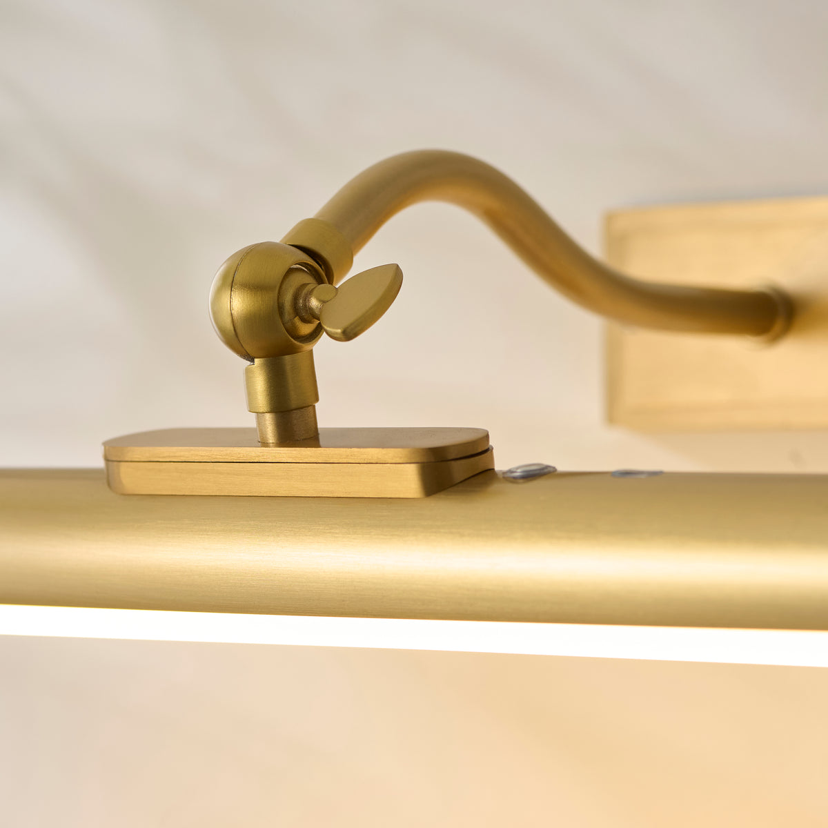 Endon Maris Rechargeable Picture Light Warm brass plate & frosted pc