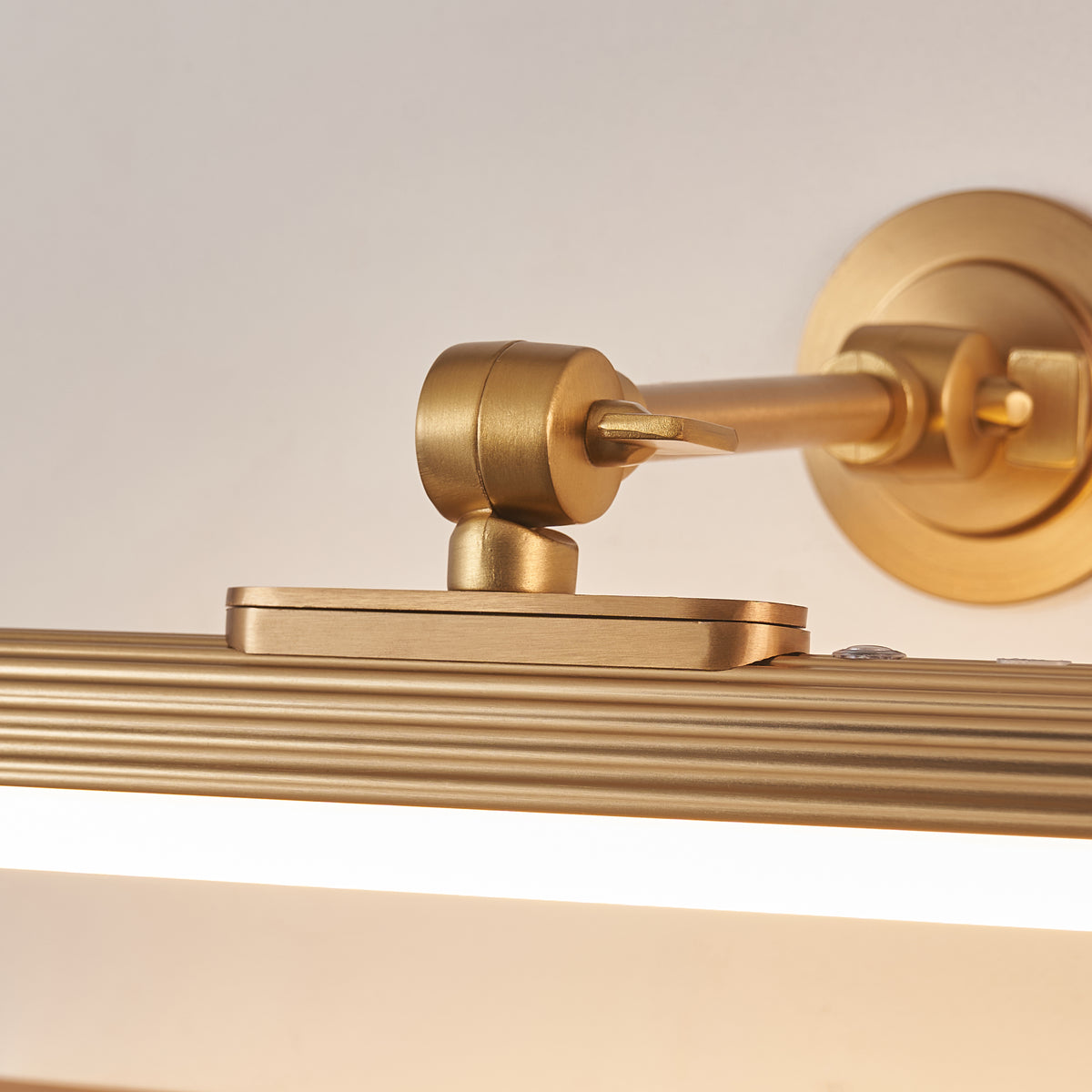Endon Cirali Rechargeable Picture Light Warm brass plate & frosted pc