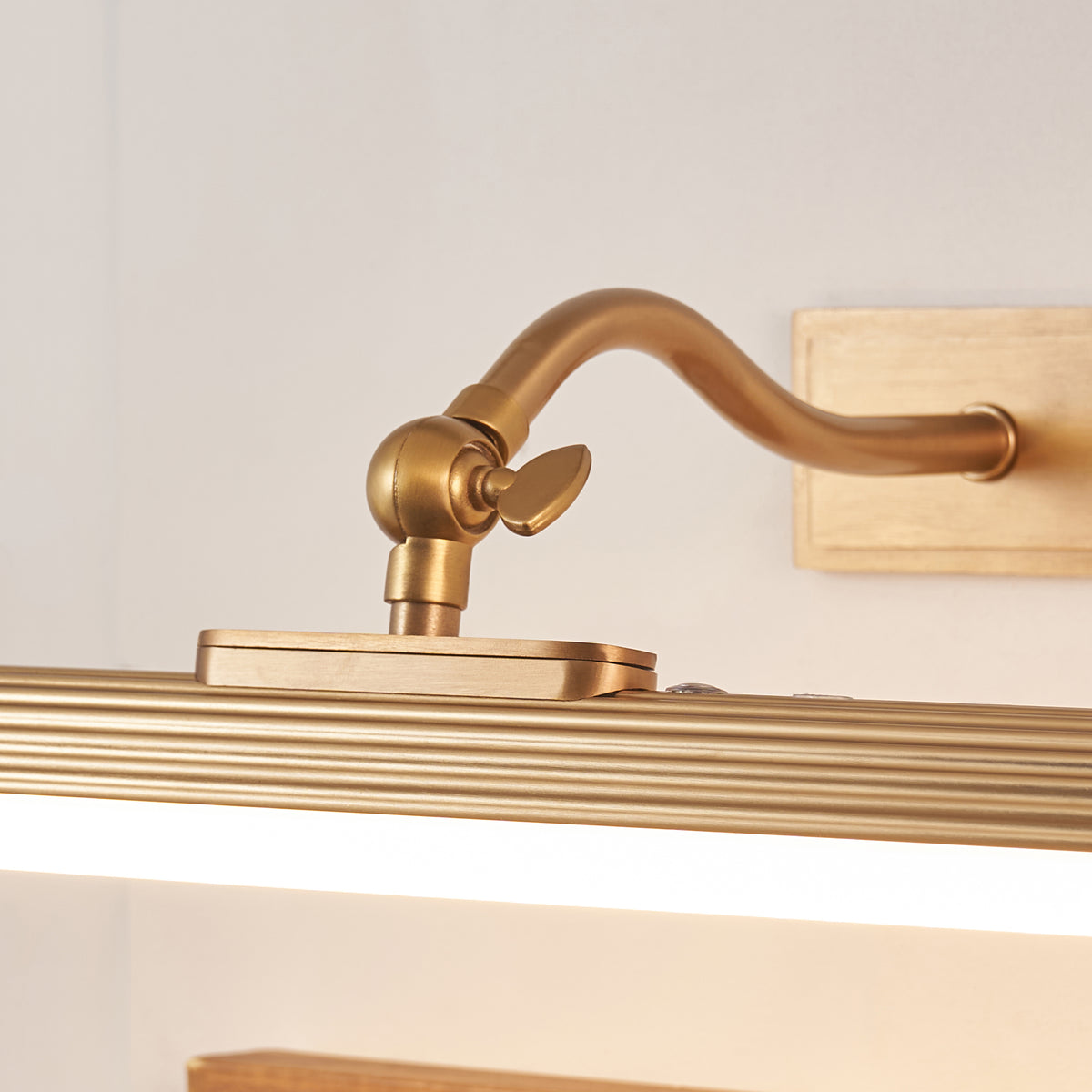 Endon Kindos Rechargeable Picture Light Warm brass plate & frosted pc