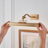 Endon Kindos Rechargeable Picture Light Warm brass plate & frosted pc