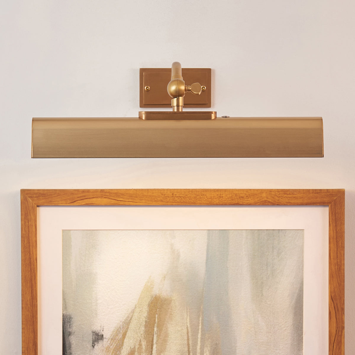 Endon Lasos Rechargeable Picture Light Warm brass plate & frosted pc