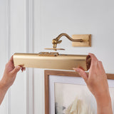 Endon Lasos Rechargeable Picture Light Warm brass plate & frosted pc