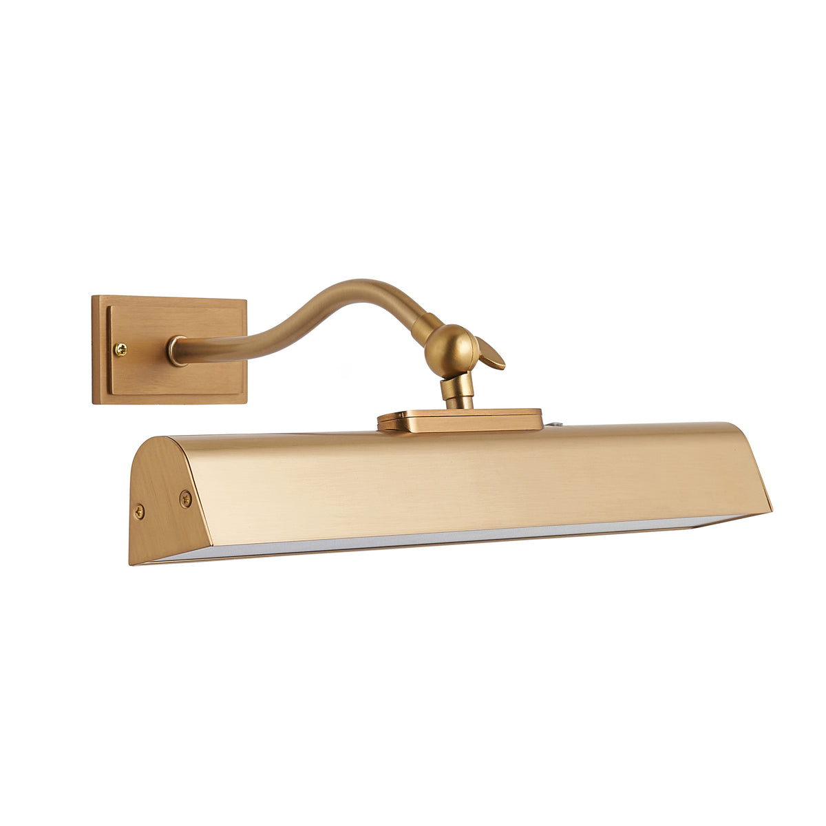 Endon Lasos Rechargeable Picture Light Warm brass plate & frosted pc