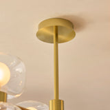 Endon Rossano 6lt Semi Flush Warm brass plate & clear/frosted glass