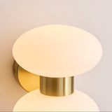 Endon Rossano 2lt Wall Warm brass plate & opal glass
