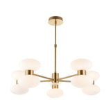 Endon Rossano 10lt Pendant Warm brass plate & opal glass