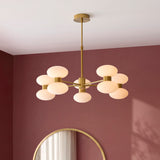Endon Rossano 10lt Pendant Warm brass plate & opal glass