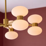 Endon Rossano 10lt Pendant Warm brass plate & opal glass