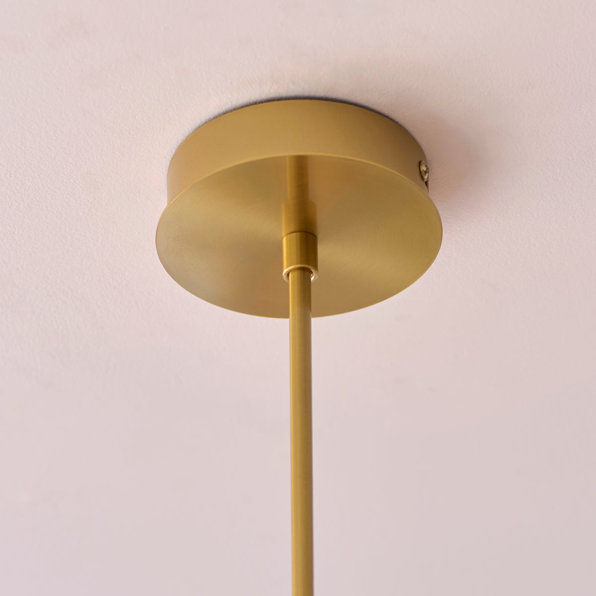 Endon Rossano 10lt Pendant Warm brass plate & opal glass