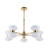 Endon Rossano 10lt Pendant Warm brass plate & opal glass