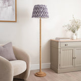 Endon Twist & ZigZag 40cm Floor Oak effect resin & pearl grey fabric