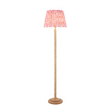 Endon Twist & Ikat 40cm Floor Oak effect resin & coral pink fabric