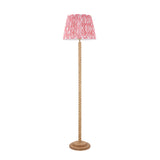 Endon Twist & Ikat 40cm Floor Oak effect resin & coral pink fabric