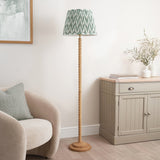 Endon Twist & ZigZag 40cm Floor Oak effect resin & cotswold green fabric