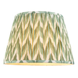 Endon Twist & ZigZag 40cm Floor Oak effect resin & cotswold green fabric