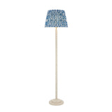Endon Twist & Ikat 40cm Floor Satin almond white paint & marlin blue fabric