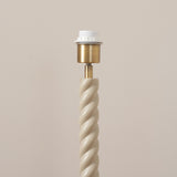 Endon Twist & Ikat 40cm Floor Satin almond white paint & marlin blue fabric