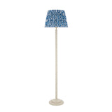 Endon Twist & Ikat 40cm Floor Satin almond white paint & marlin blue fabric
