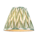 Endon Twist & Zigzag 25cm Table Satin almond white paint & cotswold green fabric