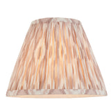 Endon Twist & Ikat 25cm Table Satin almond white paint & neutral print fabric