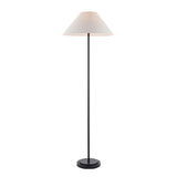Endon Arlo & Avalon 52cm Floor Matt black & natural linen