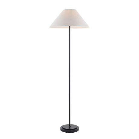 Endon Arlo & Avalon 52cm Floor Matt black & natural linen