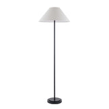 Endon Arlo & Avalon 52cm Floor Matt black & natural linen