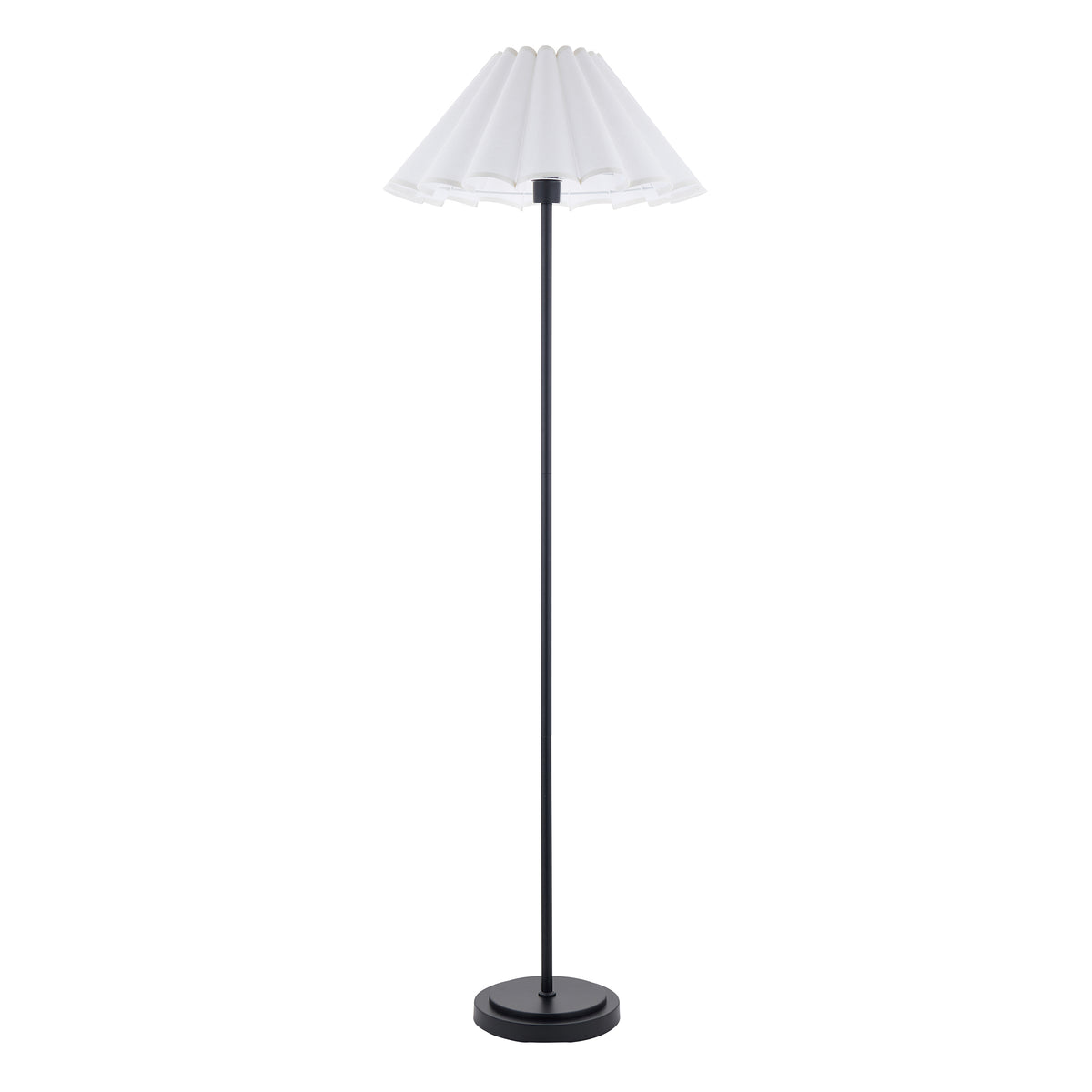Endon Arlo & Ayla 53cm Floor Matt black & vintage white cotton