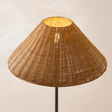 Endon Arlo & Rattan 52cm Floor Matt black & dark rattan