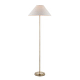 Endon Arlo & Avalon 52cm Floor Antique brass plate & natural linen