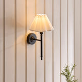 Endon Sylvie Wall Matt black & vintage white cotton