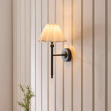 Endon Sylvie Wall Matt black & vintage white cotton