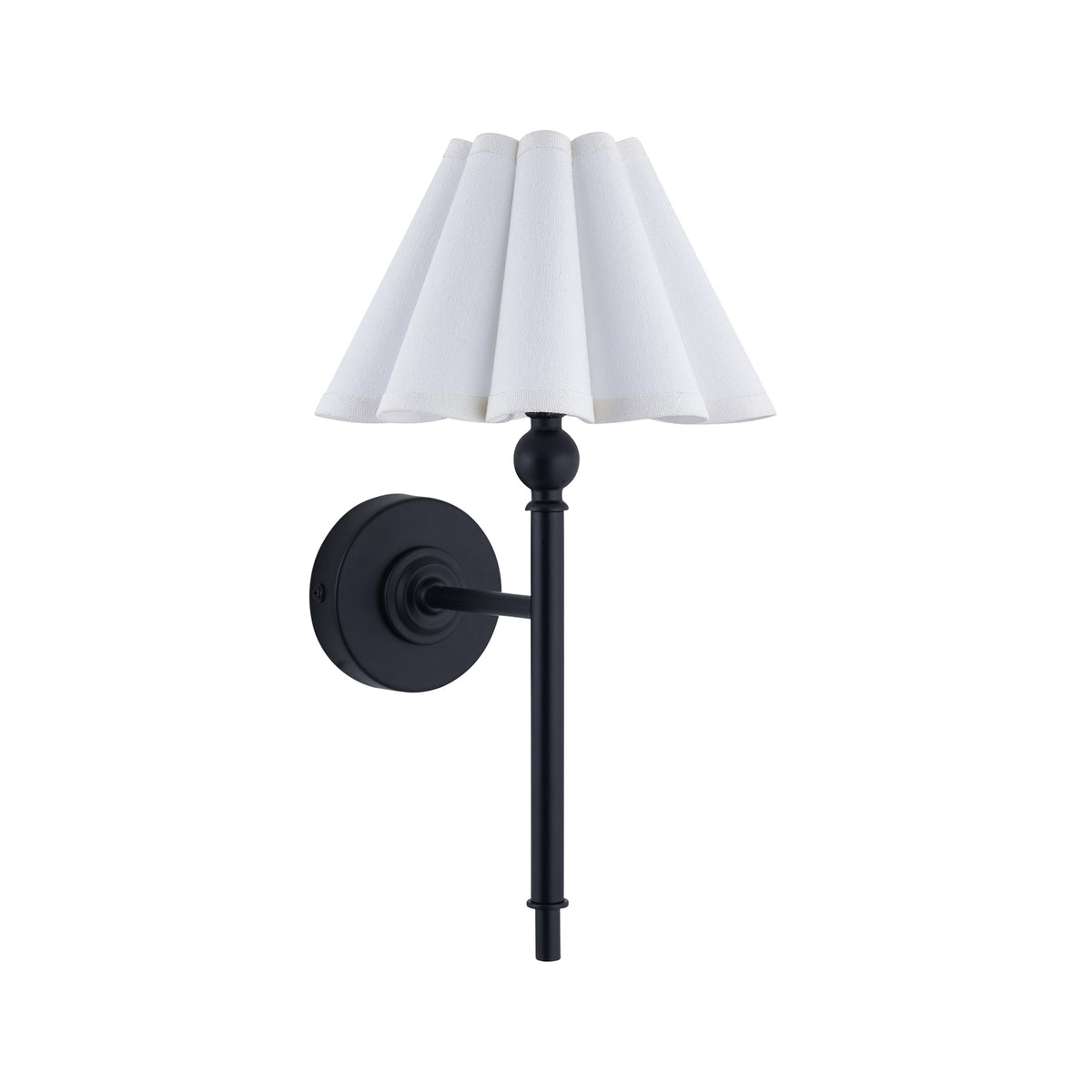 Endon Sylvie Wall Matt black & vintage white cotton
