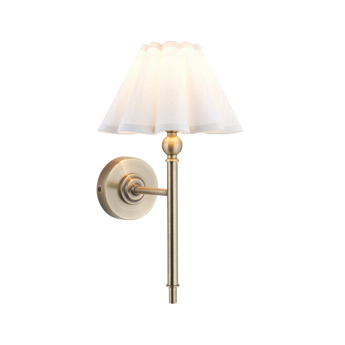 Endon Sylvie Wall Antique brass plate & vintage white cotton