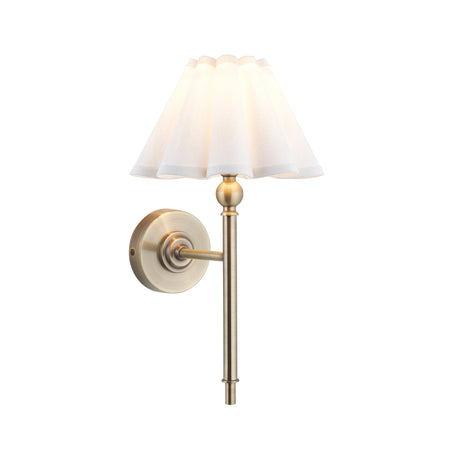 Endon Sylvie Wall Antique brass plate & vintage white cotton