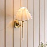 Endon Sylvie Wall Antique brass plate & vintage white cotton